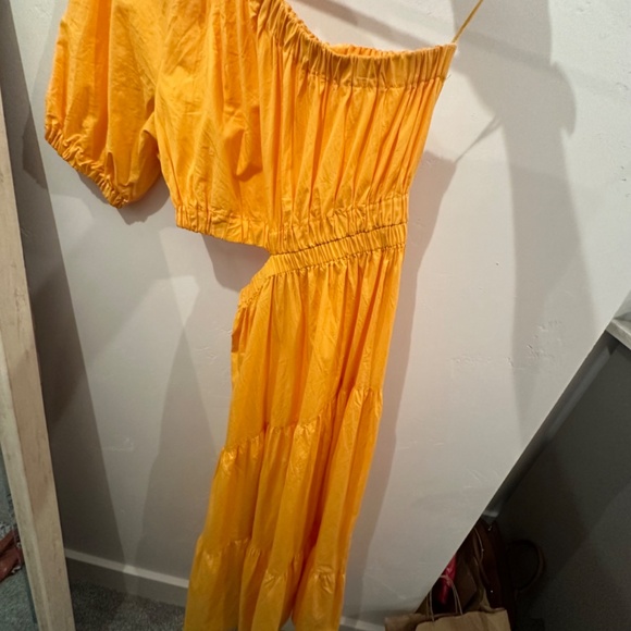 Mango Yellow One Shoulder Dress - Picture 3 of 5